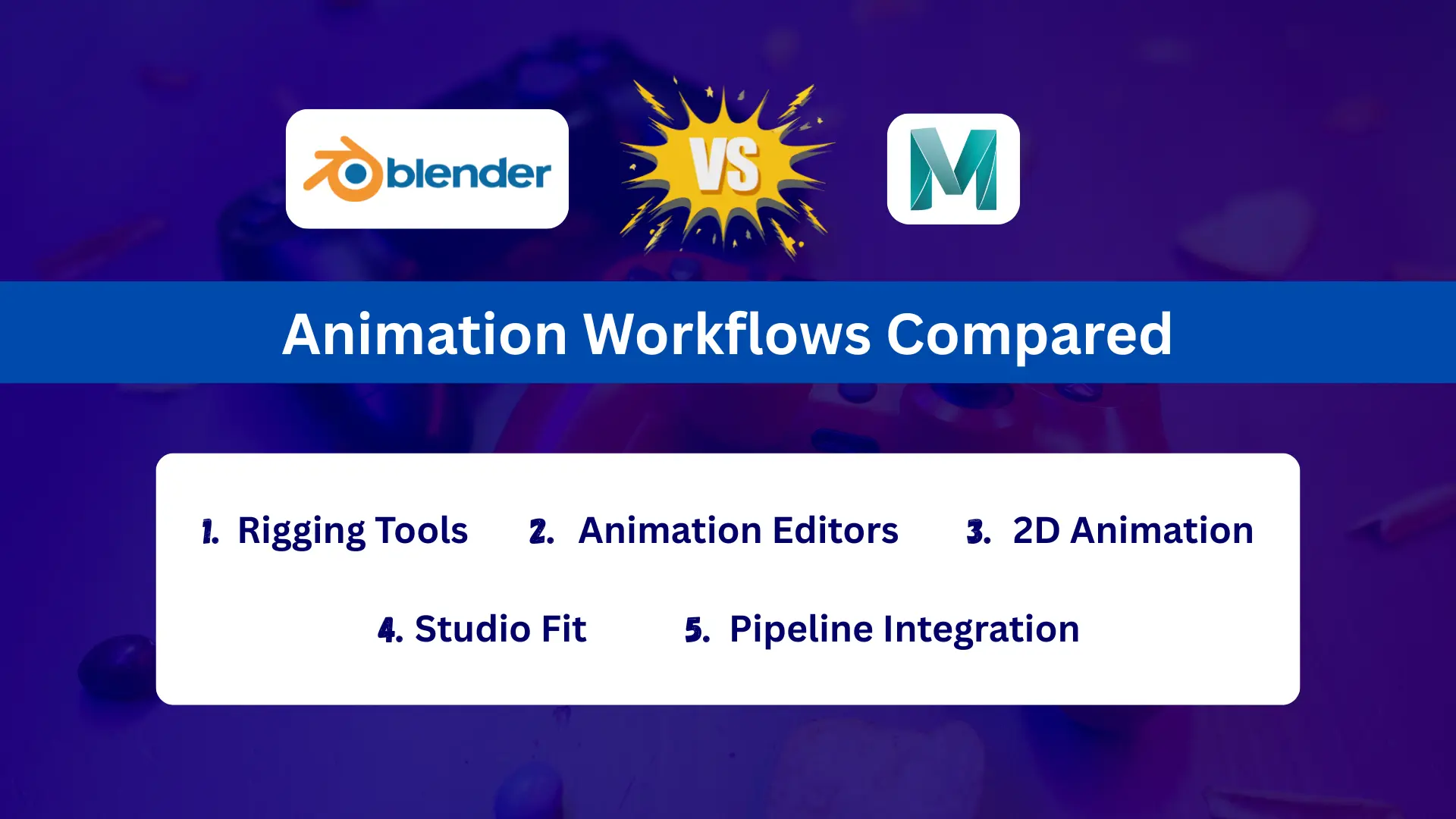 animations workflows compared