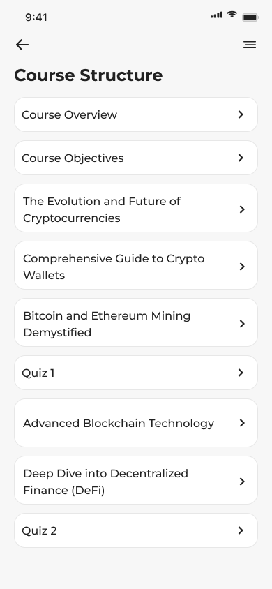 Ideare Course structure