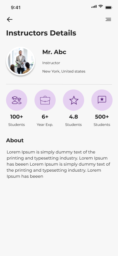 Ideare Instructor details