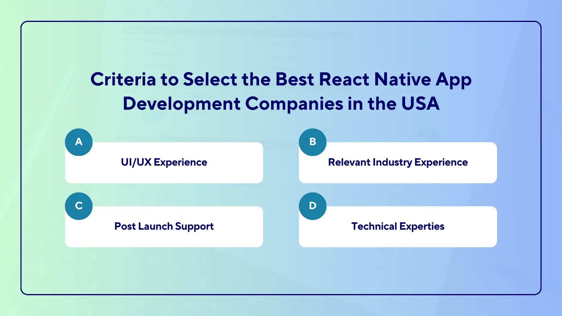 Criteria to select the best React Native app development companies in the USA