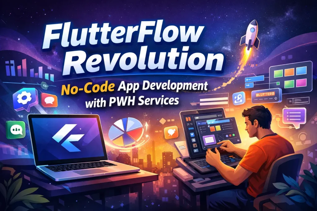 No-Code AI App Builders 2026: FlutterFlow vs Lovable vs Bolt.new – PWH Services Guide 2 no-code AI app builder